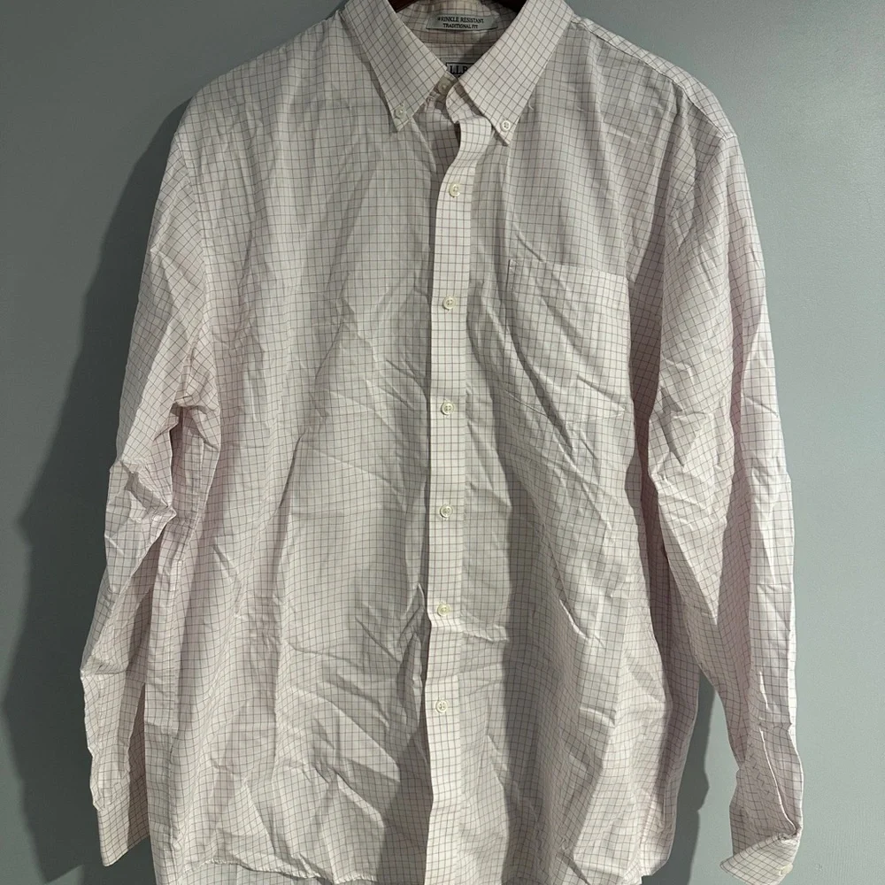 L.L. Bean Men's Light Pink Checkered Shirt